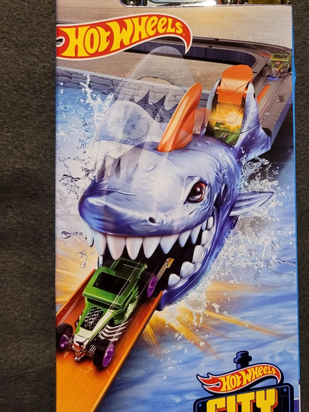 Hot Wheels Shark Track Playset - Blue and Orange